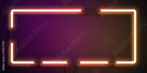 Vector realistic isolated neon sign of frame for template and layout.