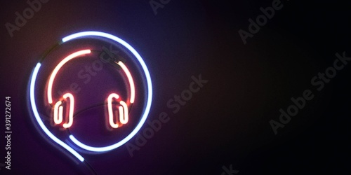 Vector realistic isolated neon sign of On Air with copy space for invitation decoration. Concept of podcast and live streaming.