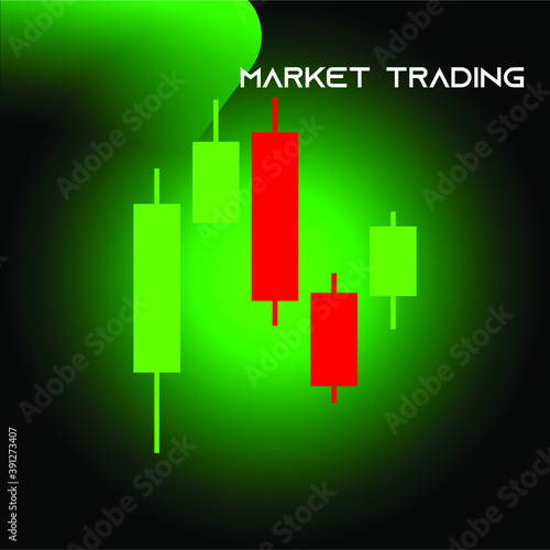 Candlestick strategy indicator with bullish and bearish engulfing pattern is a style of financial chart, Suitable for forex stock market investment trading concept