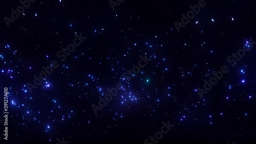 Wallpaper Mural Dreamy glowing blue particles Torontodigital.ca