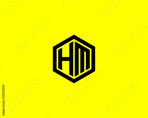 HM MH LETTER LOGO DESIGN VECTOR TEMPLATE. HM MH LOGO DESIGN.