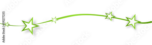 Sterne Stern Welle Wellen Band Banner Grün 