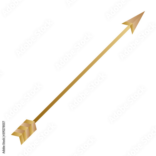 Isolated arrow gold vector design