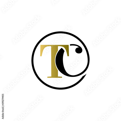 Photos tc luxury logo design vector icon symbol circle