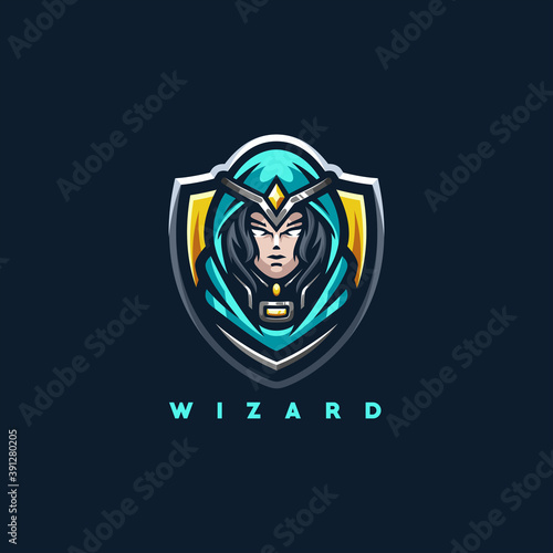 wizard lady sport logo design