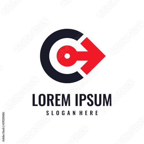Abstract business arrow logo vector