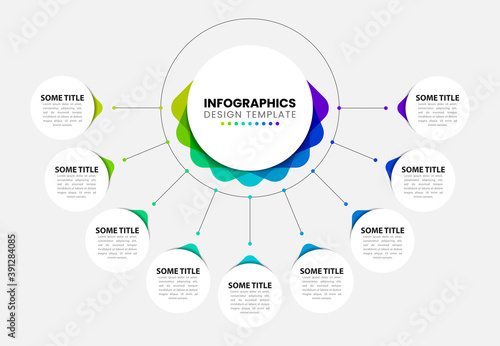 Infographic design template. Creative concept with 9 steps