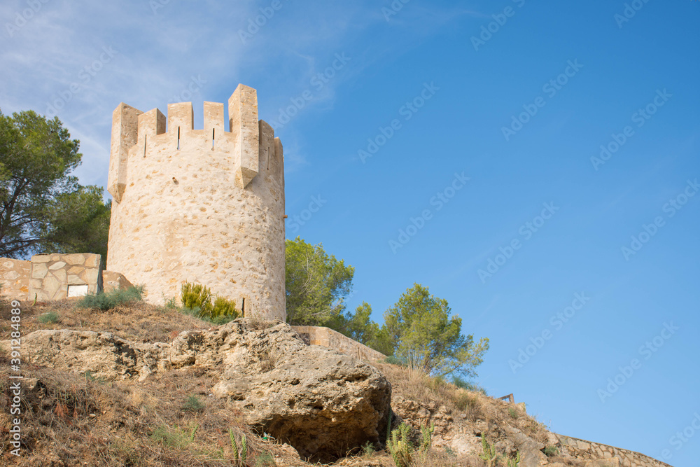 Ruins of a castle on the mountain