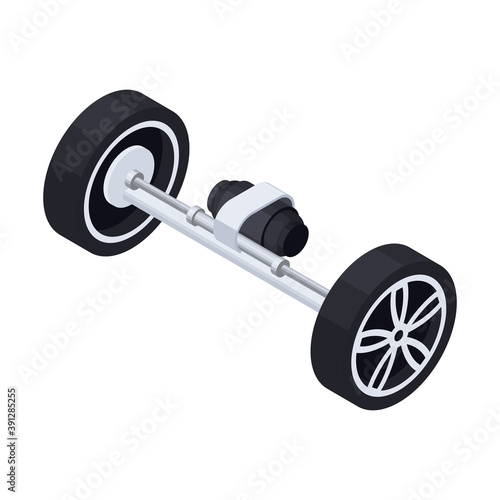 Car Chassis Wheels Composition