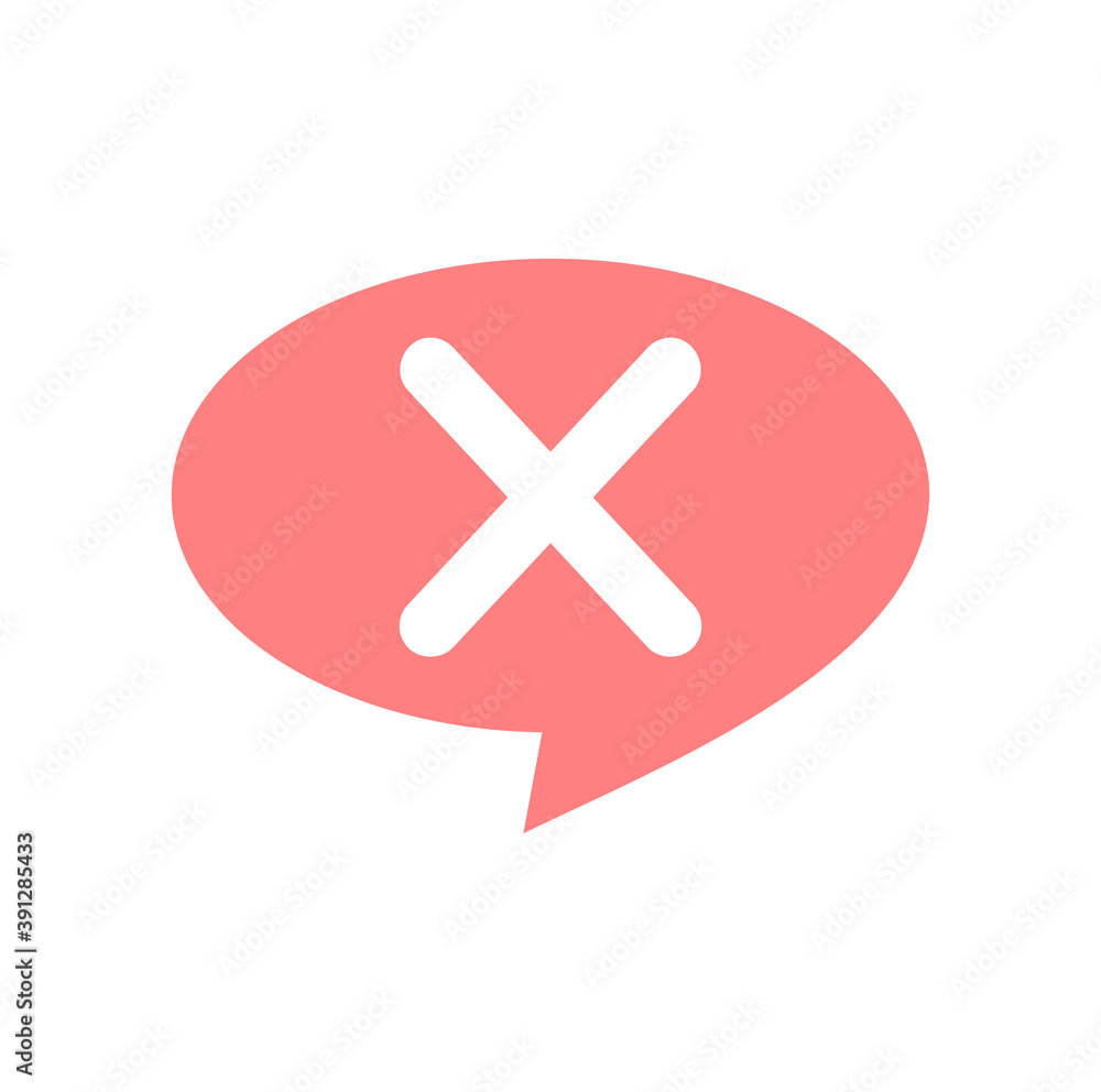 Wrong mark in message box. Error icon information logo Wrong mark in message box. Error icon information logo