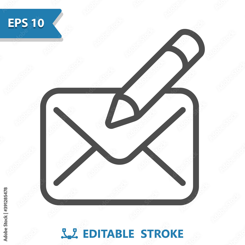 Write Message - Envelope With Pencil Icon Write Message - Envelope With Pencil Icon