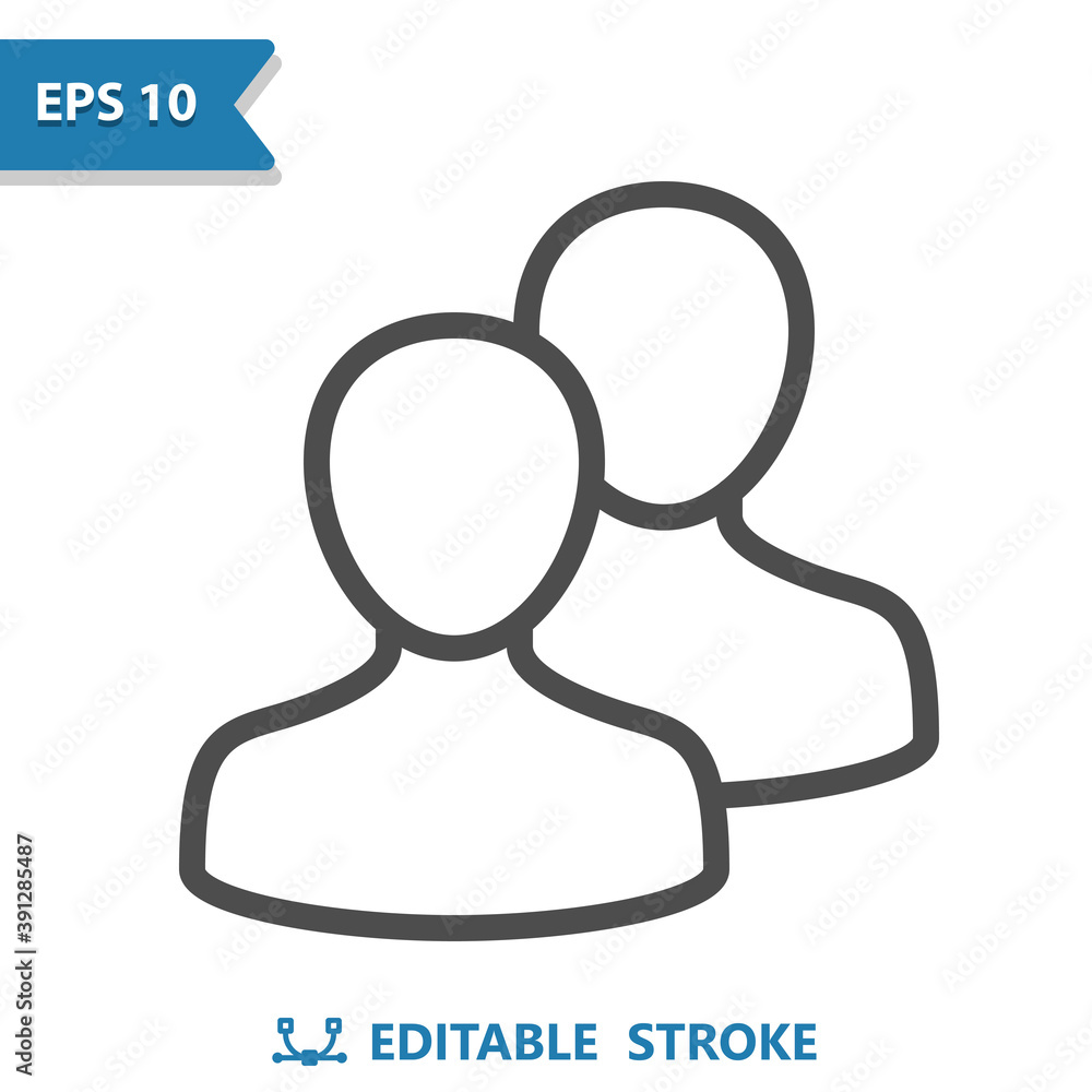 Group of People - Two Users - Avatars Icon Group of People - Two Users - Avatars Icon