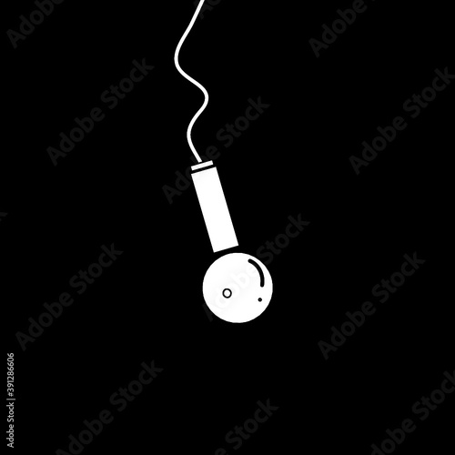 stethoscope on black