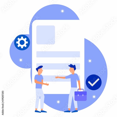 Illustration vector graphic cartoon character of team work