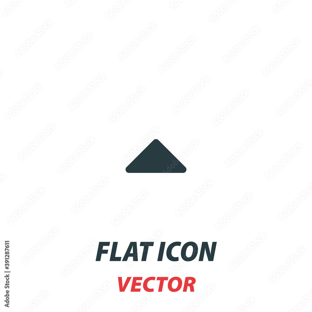 Drop up arrow icon in a flat style. Vector illustration pictogram on white background. Isolated symbol suitable for mobile concept, web apps, infographics, interface and apps design Drop up arrow icon in a flat style. Vector illustration pictogram on white background. Isolated symbol suitable for mobile concept, web apps, infographics, interface and apps design