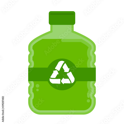 Vector recycle water bottle with carboy size.