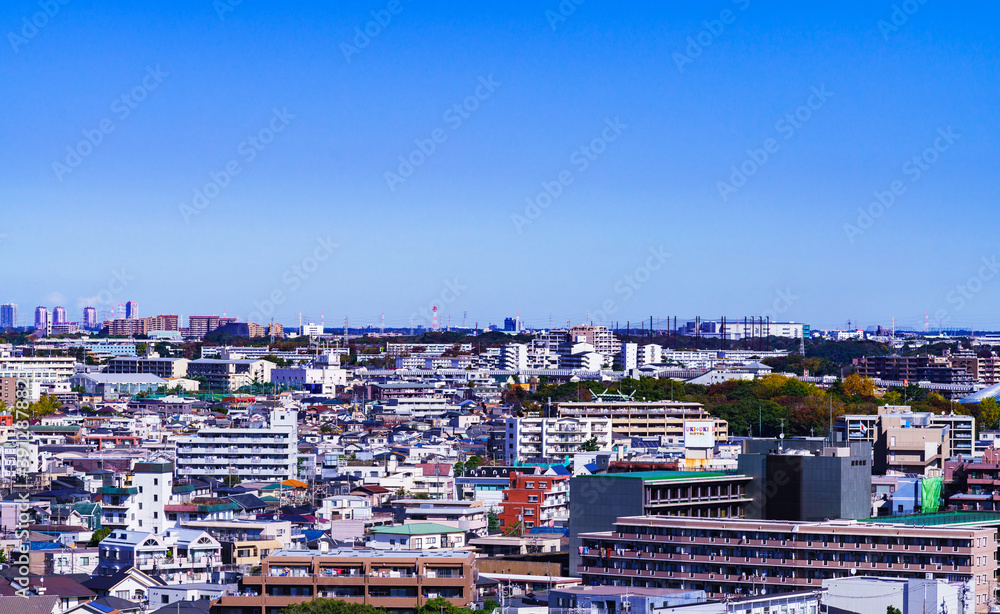 landscape of Chiba city in Japan