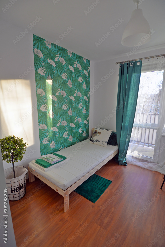 living room with a window.