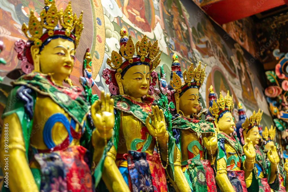 Statue Inside Tawang Monastery in Arunachal Pradesh, India