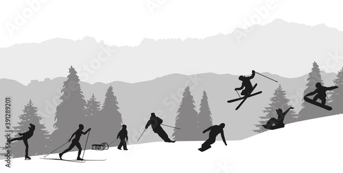 Paysage sports d'hiver-Haute-Savoie