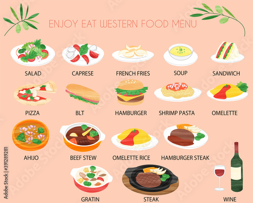 Western food menu line icon