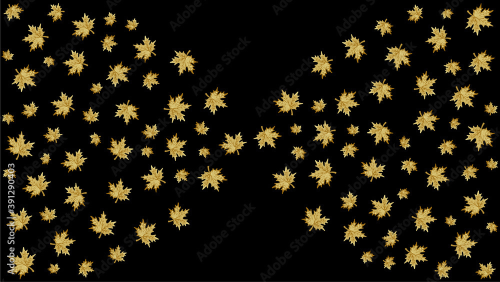 Autumn gold leaves pattern Autumn gold leaves pattern