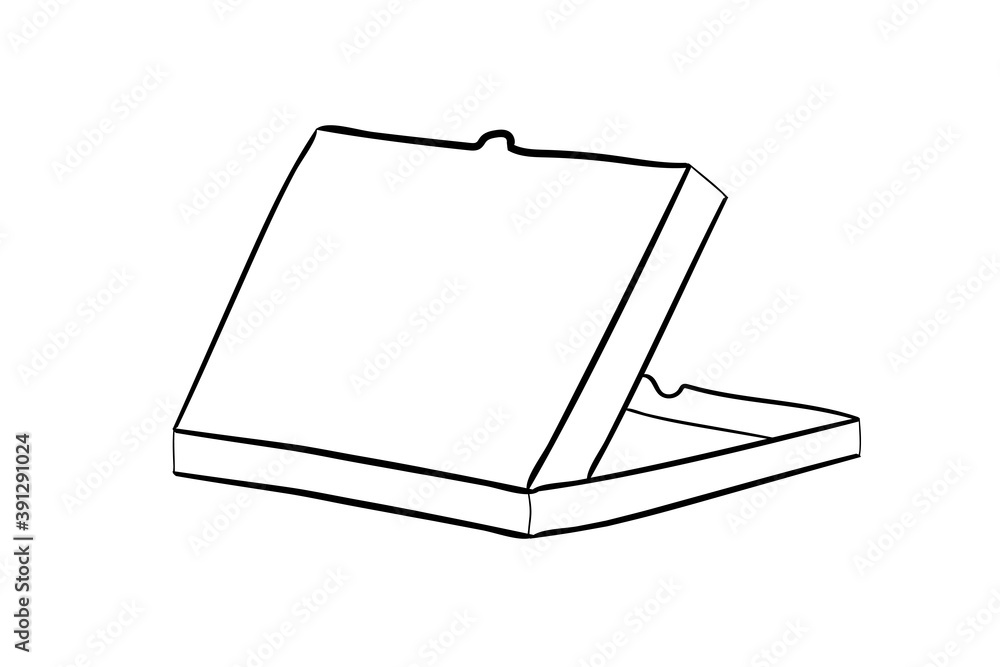 Box For Pizza, Vector Illustration Box For Pizza, Vector Illustration