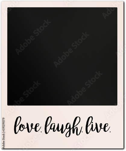 Polaroid Rahmen mit Text