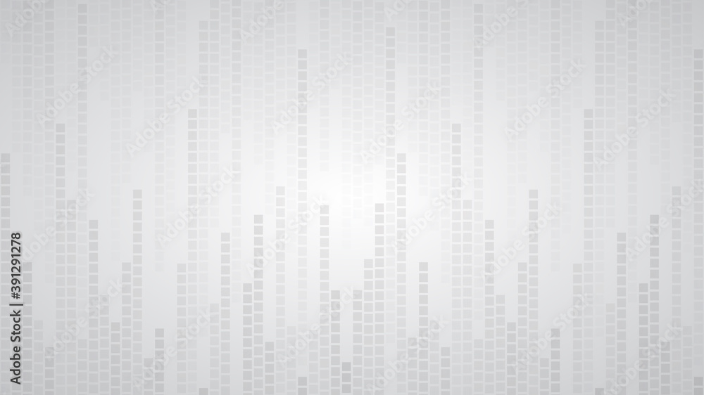 Abstract background of small squares or pixels in shades of gray and white colors