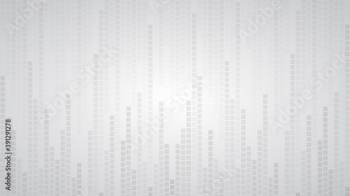 Abstract background of small squares or pixels in shades of gray and white colors