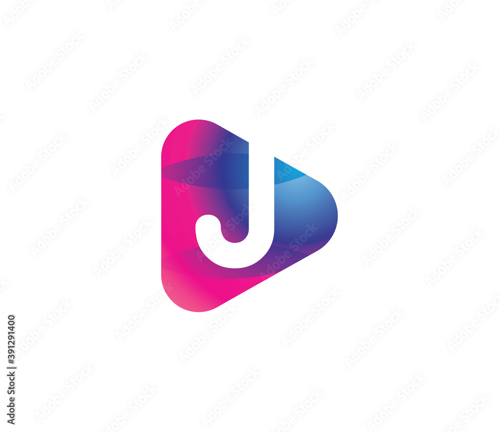J Play Colorful Logo Design Concept J Play Colorful Logo Design Concept