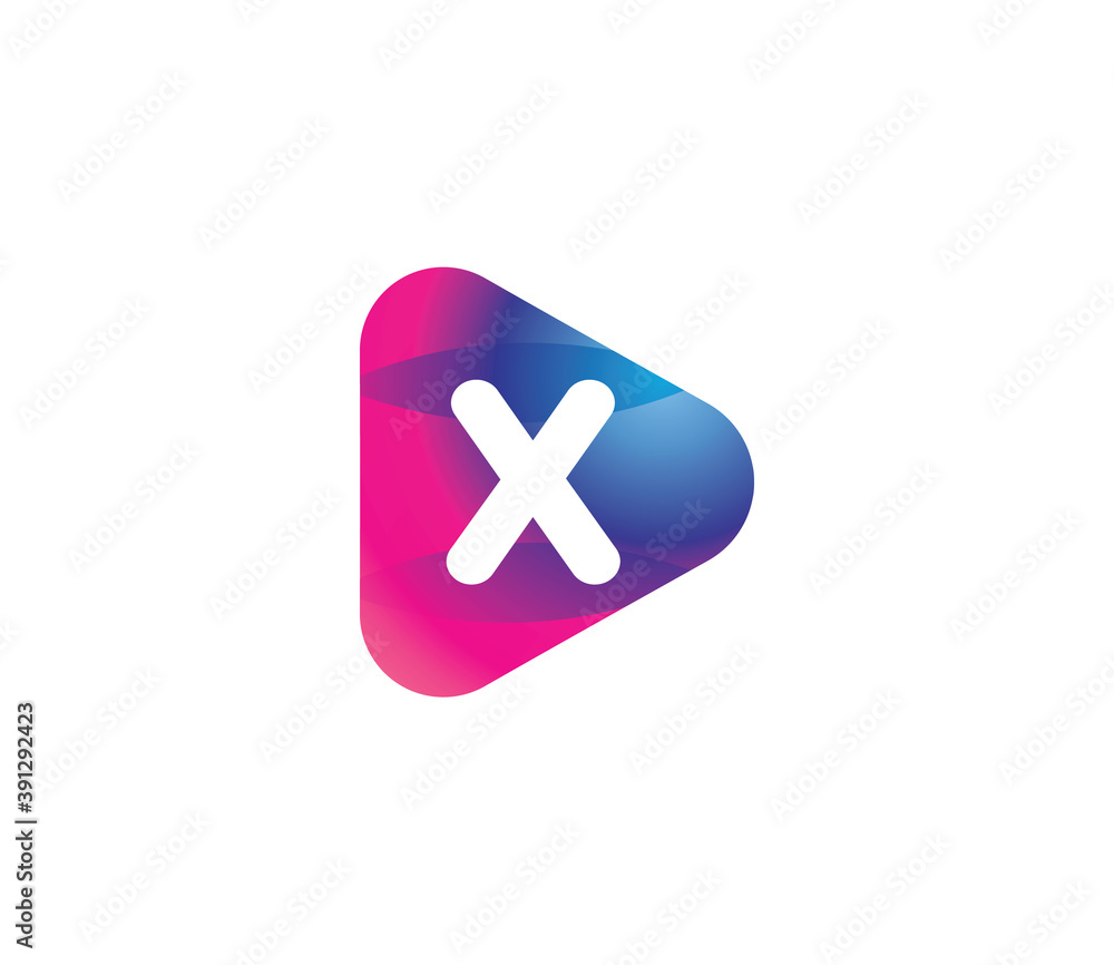 Obraz premium X Play Colorful Logo Design Concept