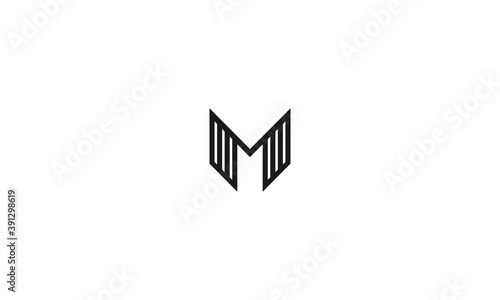 vector logo initials m for business