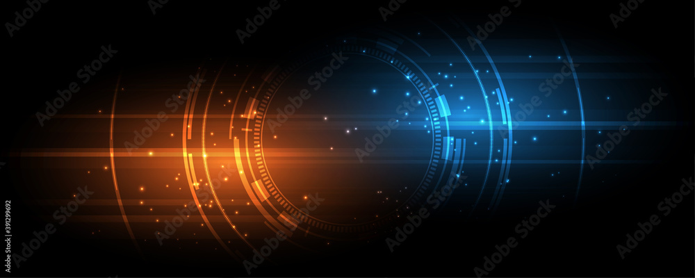 Technology background Hi-tech communication concept innovation abstract background vector illustration
