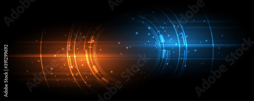 Technology background Hi-tech communication concept innovation abstract background vector illustration
 photo