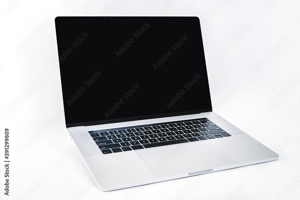 close up. modern laptop on a white background. close up. modern laptop on a white background.