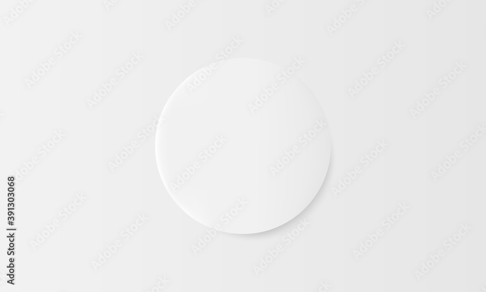 Vector illustration circle canvas frame with shadow on white wall. Vector illustration circle canvas frame with shadow on white wall.