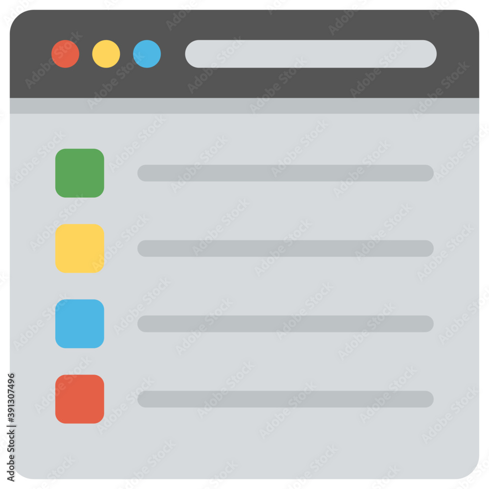A flat design icon of web page offering different products
A flat design icon of web page offering different products