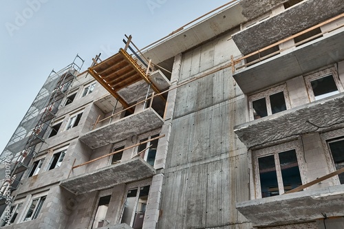 Apartment building block of flats under construction in a city urban area