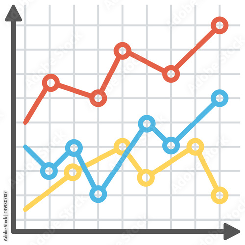 Wallpaper Mural 
A line graph analysis of business growth flat vector icon
 Torontodigital.ca