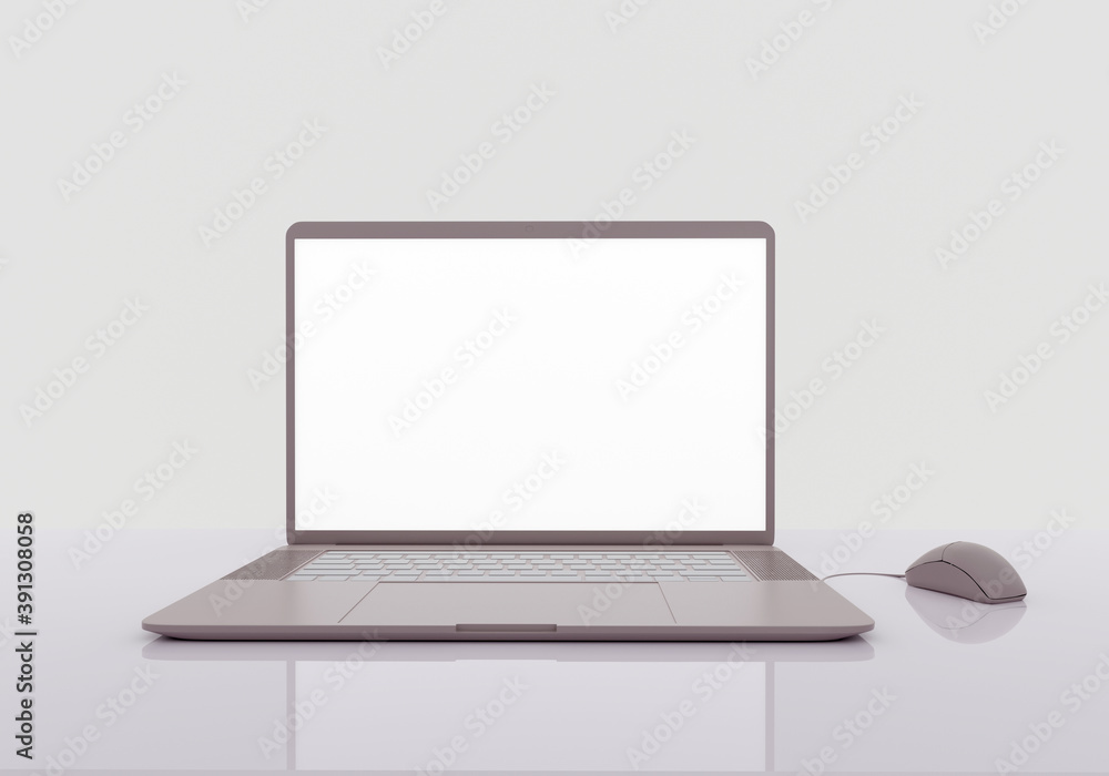 laptop on the reflective gray table, mockup monitor, work at home concept, workplace, 3d render low-poly snowflakes on gray background, 3d render laptop on the reflective gray table, mockup monitor, work at home concept, workplace, 3d render low-poly snowflakes on gray background, 3d render