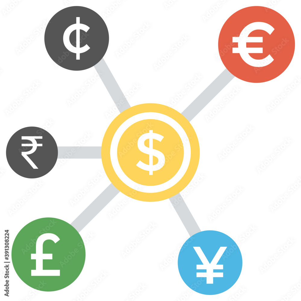 A seo network of money exchange, flat icon
A seo network of money exchange, flat icon