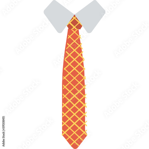 
Cloth accessory, necktie flat icon
