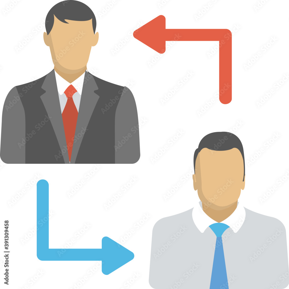 Professional switching, flat design staff turnover concept
Professional switching, flat design staff turnover concept