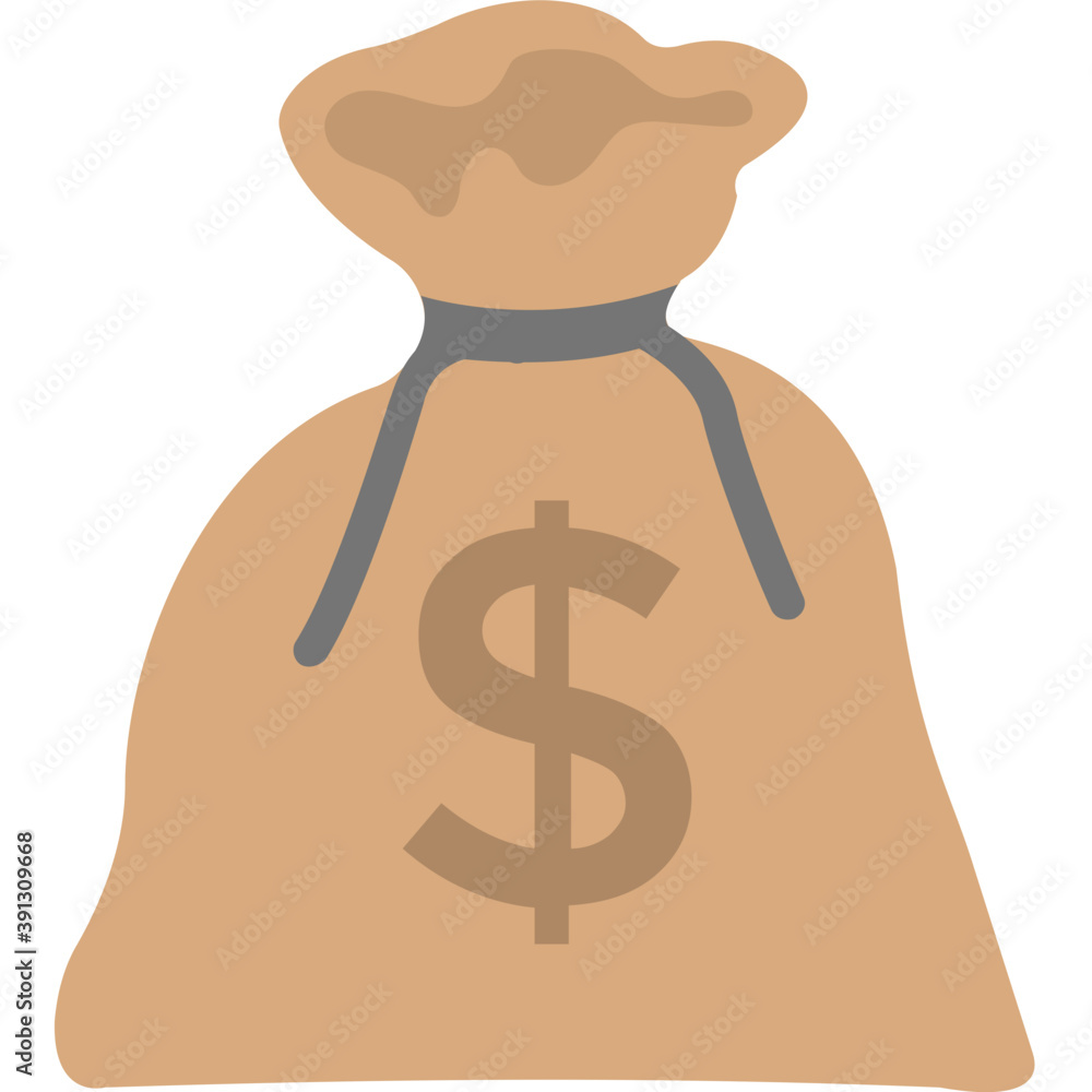 Dollar sack flat icon, capital concept
Dollar sack flat icon, capital concept
