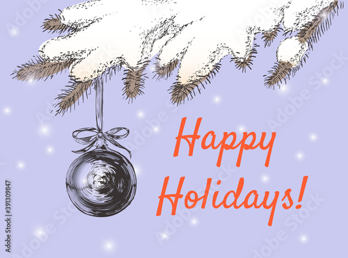 Happy Holidays Vector illustration.