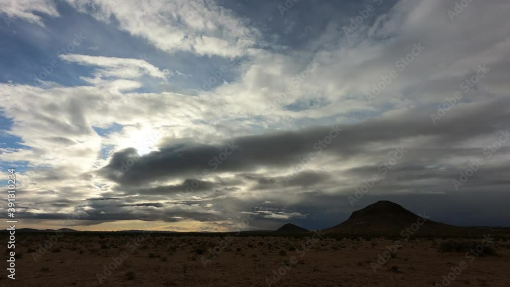 clouds over the mountains in the mojave desert, time lapse clouds over the mountains in the mojave desert, time lapse