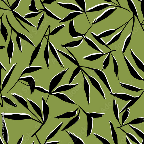Leaves seamless pattern. Modern design for paper, fabric and decor. 