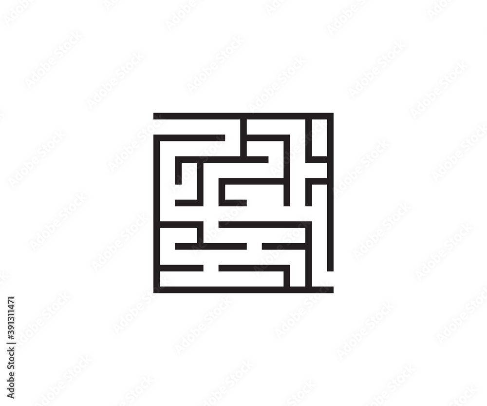 Labyrinth, maze, strategy icon. Vector illustration, flat. Labyrinth, maze, strategy icon. Vector illustration, flat.