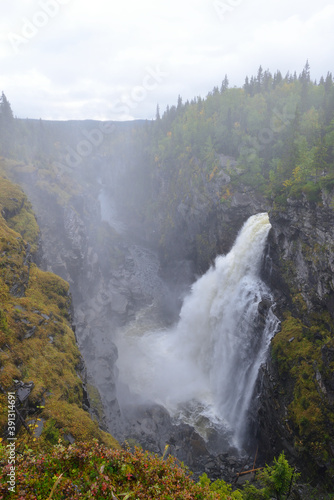 Hällingsåfallet Wasserfall in Schweden 